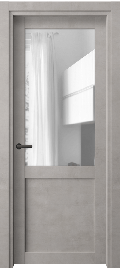 Межкомнатная дверь Нео 2122 Леон серебро Прозрачное стекло, триплекс Цена 36379 ₽ | Volhovec