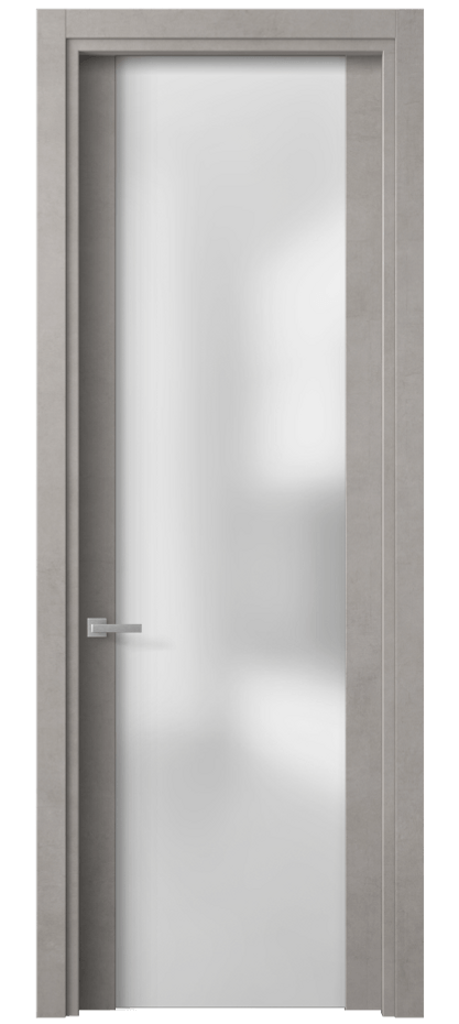 Межкомнатная дверь Планум 4114 Леон серебро Сатинированное стекло Цена 10555800 so'm | Volhovec