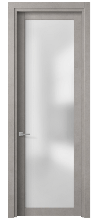 Межкомнатная дверь Планум 2102 Леон серебро Сатинированное стекло Цена 44499 ₽ | Volhovec