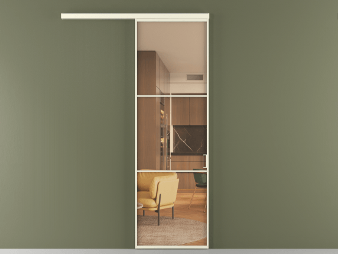Перегородка Formato вдоль стены одностворчатая #VENDORCODE# #FURNISH# #GLASS# Цена #PRICE# #CURRENCY#  | Volhovec