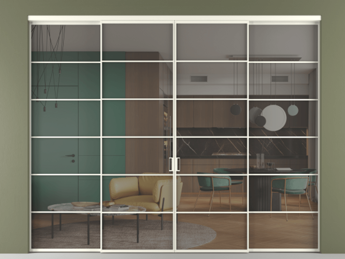 Перегородка Formato внутри проёма четырёхстворчатая #VENDORCODE# #FURNISH# #GLASS# Цена #PRICE# #CURRENCY#  | Volhovec