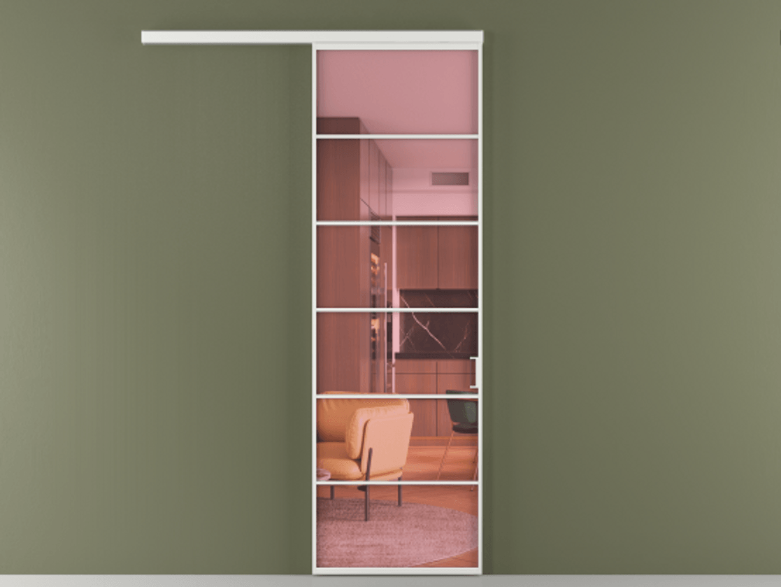 Перегородка Formato вдоль стены одностворчатая #VENDORCODE# #FURNISH# #GLASS# Цена #PRICE# #CURRENCY#  | Volhovec