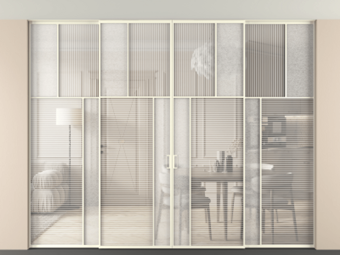 Перегородка Mosaic внутри проема четырёхстворчатая в потолок #VENDORCODE# #FURNISH# #GLASS# Цена #PRICE# #CURRENCY# | Volhovec