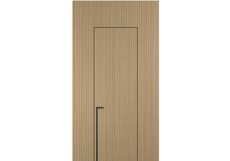 Панели для отделки стен Стеновая панель Фрезерованные Дуб золотой матовый рифт. Цвет Дуб золотой матовый рифт. Материал Радиальный шпон НатурВуд. Коллекция Фрезерованные. Картинка.