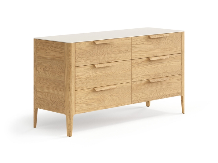 Мебель Комод Пьега 6 ящиков. Цвет Дуб пшеничный матовый. Материал Массив дуба матовый. Коллекция Комод Пьега 6 ящиков. Картинка.