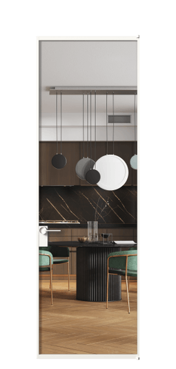 Дверь межкомнатная АЛПЛ040.01 Crystalvision БЕЛ. Цвет Алюминий Белый. Материал Алюминий. Коллекция Формато. Картинка.