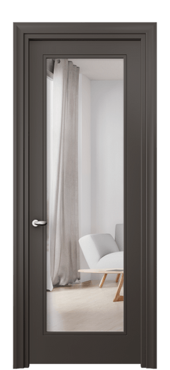 Дверь межкомнатная 8502 МАН ЗЕР. Цвет Матовый антрацит. Материал Гладкая эмаль. Коллекция Эссе. Картинка.