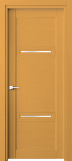 Дверь межкомнатная 6113 Пастельно-жёлтый RAL 1034. Цвет RAL Пастельно-жёлтый RAL 1034. Материал Массив дуба эмаль. Коллекция Эго. Картинка.