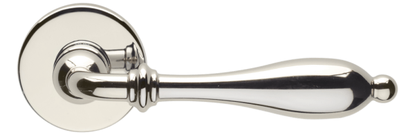 Ручки для дверей Ручка дверная Лирика. Цвет Полированный никель. Коллекция Лирика. Картинка.
